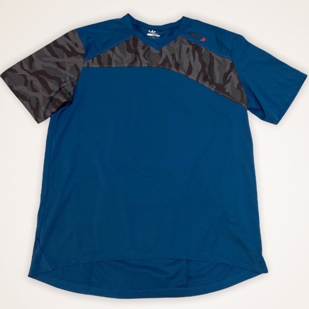 LOUIS GARNEAU Teal Camo Cycling Shirt